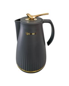 Garrafa Térmica 1L Cinza com Ampola Vidro - Quente e Frio Dubai SM-GTDC