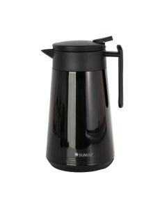 Garrafa Térmica 1L Preto com Ampola Vidro - Quente e Frio Paris SM-GTPPR