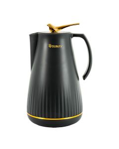 Garrafa Térmica 1L Preta com Ampola Vidro - Quente e Frio Dubai SM-GTDP