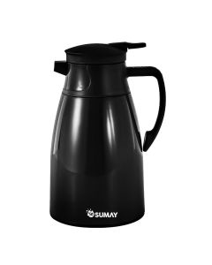 Garrafa Térmica 1L Preto com Ampola Vidro - Quente e Frio Mônaco SM-GTMPR