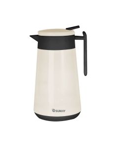 Garrafa Térmica 1L Branca com Ampola Vidro - Quente e Frio Paris  SM-GTPPRBR