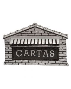 Caixa de Correio Para Portão Parede Casinha Prata SF149