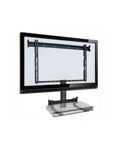 Suporte de Parede Fixo TVs 19" a 40" com Suporte de Acessórios Preto Multivisão STPF66-Combo 