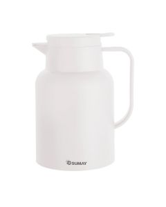 Garrafa Térmica 1L Branca com Ampola Vidro - Quente e Frio Veneza SM-GTVBR
