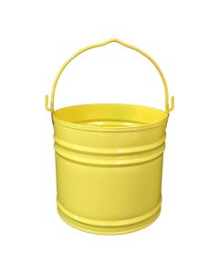 Mini Balde Para Decoração e Multiuso Galvanizado 3L Amarelo