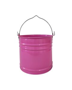 Mini Balde Para Decoração e Multiuso Galvanizado 3L Rosa