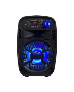 Caixa Som Amplificada 8'' Bluetooth Bateria 1000 PMPO Preta it6003