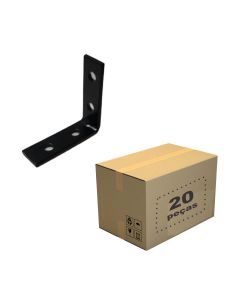 Suporte Cantoneira 5x5cm Preto 20pçs Caixa nv720