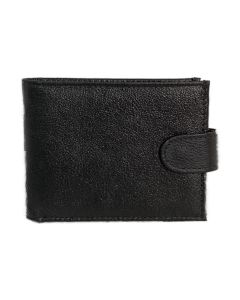 Carteira Masculina Couro Fecho Porta Moedas Porta Cartões Avulso Preta 1001