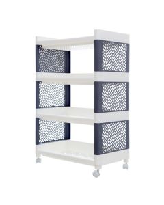 Estante Organizador 4 Prateleiras com Rodas 76x50x30cm EP4-5076-BRPR