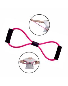 Extensor Elástico Tensão Treino Malhar Musculação Rosa - YS37058