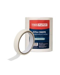 Fita Crepe 18mm x 10m 36 Peças Branco yp7508