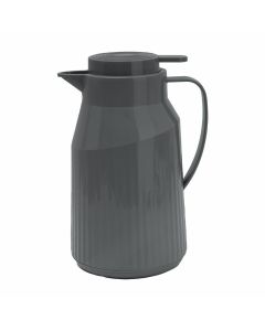 Garrafa Térmica 1L Cinza Escura com Ampola Vidro - Quente e Frio Berlim sm-gtbczes
