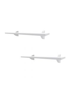 kit 2 Prateleiras Decore MDP Com Suporte Tucano Branco CLIP-2060-UV-BR