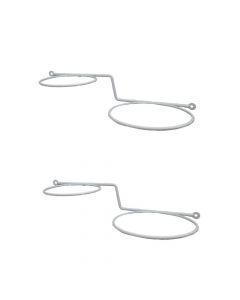 Kit 2 Suportes de Parede para 2 Vasos Flor Branco hy2835