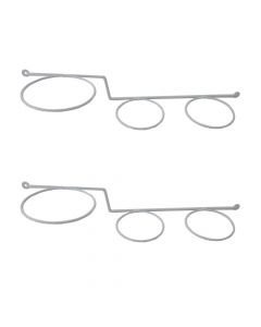 Kit 2 Suportes Parede Para 3 Vasos Flor Branco 12x13cm hy2804 