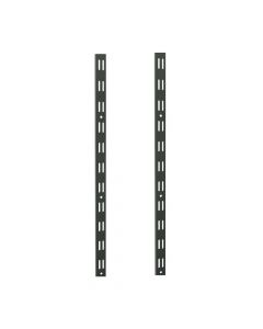 Kit 2 Trilhos Duplo para Prateleira Aço Preta 50cm TD-50-PR