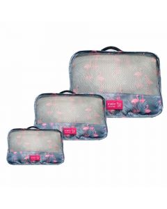 Kit 3 Bolsas Necessaire Organizador Higiene Viagem Flamingo ys27065