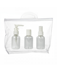 Kit de Viagem 3 frascos Higiene Pessoal com Estojo ys27006