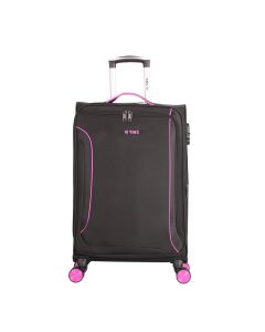 Mala Viagem Grande Com Expansor 4 Rodas Giro 360º Nylon Rosa ys22028ro