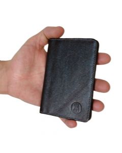 Carteira Masculina Vertical Slim Couro Porta Cartão Café Bécalos BC018