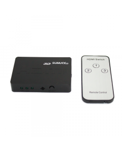 Mini Switch HDMI 1.4 3D 3x1 c/Controle Remoto Sumay SM-SW300 