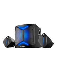 Mini System 2.1 Caixa Som 6.5 LED Bluetooth SD USB FM 300w RMS Sumay sm-ms1302