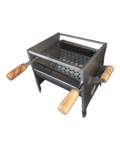 Churrasqueira Portátil Compacta Galvanizada 30x24cm Com Grelha Inox - sf214