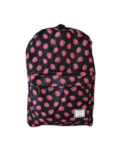 Mochila Feminina Escolar Casual Morango Preto ys29405