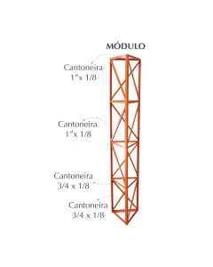 Módulo para Torre Estaiada 37x37x37 2 Metros Laranja nv180