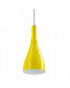 Pendente Lustre Amarelo Cúpula Garrafa em Alumínio CL805