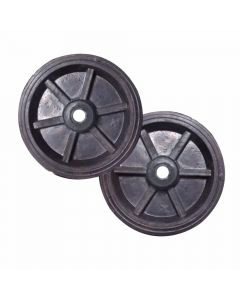 Kit 2 Rodas 9" Maciças Borracha Para Carrinho de Carga - nv150