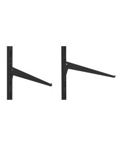 Kit 4 Suportes Simples Para Trilho Prateleira 35 cm Preto SS-35-PR
