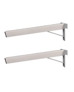 Kit 2 Suportes 3 Furos Parafusar Pia 40cm Branco Reforçado Kit instalação nv401p
