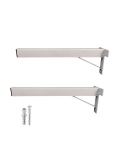 Kit 2 Suportes 3 Furos Parafusar Pia 50x5cm Branco Reforçado Kit instalação nv410p