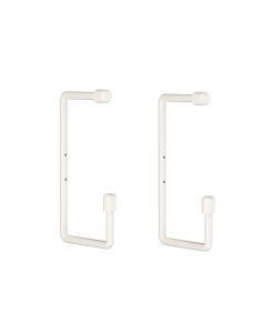 Kit 2 Suportes Gancho Multiuso Aço Branco Decore G10-BR