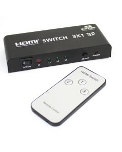 Switch HDMI 1.4 3D 3x1 c/Controle Remoto Sumay SM-SW03 