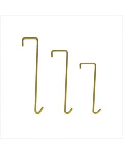 Kit 3 Ganchos de Pendurar Vaso Parede PMG Dourado nv609