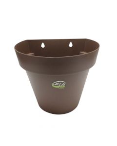 Vaso de Parede Meia Lua 20cm de Plástico Tabaco Bari PB20FT