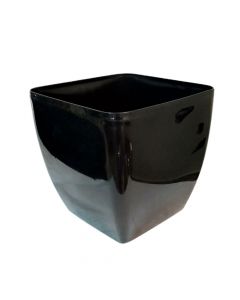 Vaso Quadrado C/Rodas 20L Oxford Preto Plástico VO30QRPR