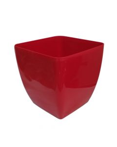 Vaso Quadrado C/Rodas 20L Oxford Vermelho Plástico VO30QRVE