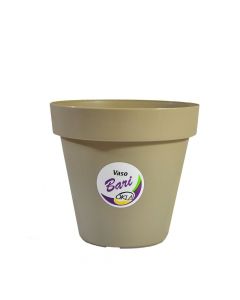 Vaso Redondo Moderno 25 cm Para Jardim Bari Cinza Taupe VB25CT