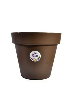 Vaso Redondo Moderno 30cm Para Jardim ECO Bari Tabaco VB30FT