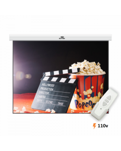Tela Projeção Elétrica Com Controle e Bordas 84'' 1,70x1,27m 4:3 tevs84 Sumay 110v