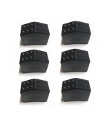 Kit 6 Pés Escada Sapatas Ponteiras 50 x 20mm Borracha nv191
