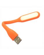 Mini Luminária de 5 Led USB Flexível Portátil Laranja Aliseu