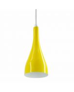 Pendente Lustre Amarelo Cúpula Garrafa em Alumínio CL805