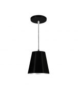 Pendente Lustre Cúpula Cone Preto em Alumínio CL812